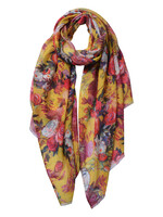 Clayre & Eef Écharpe 70*180 cm jaune MLSC0437Y