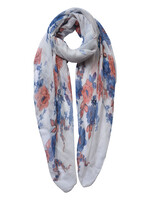 Clayre & Eef Écharpe 80*180 cm bleu MLSC0439BL