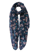Clayre & Eef Écharpe 80*180 cm bleu MLSC0446BL