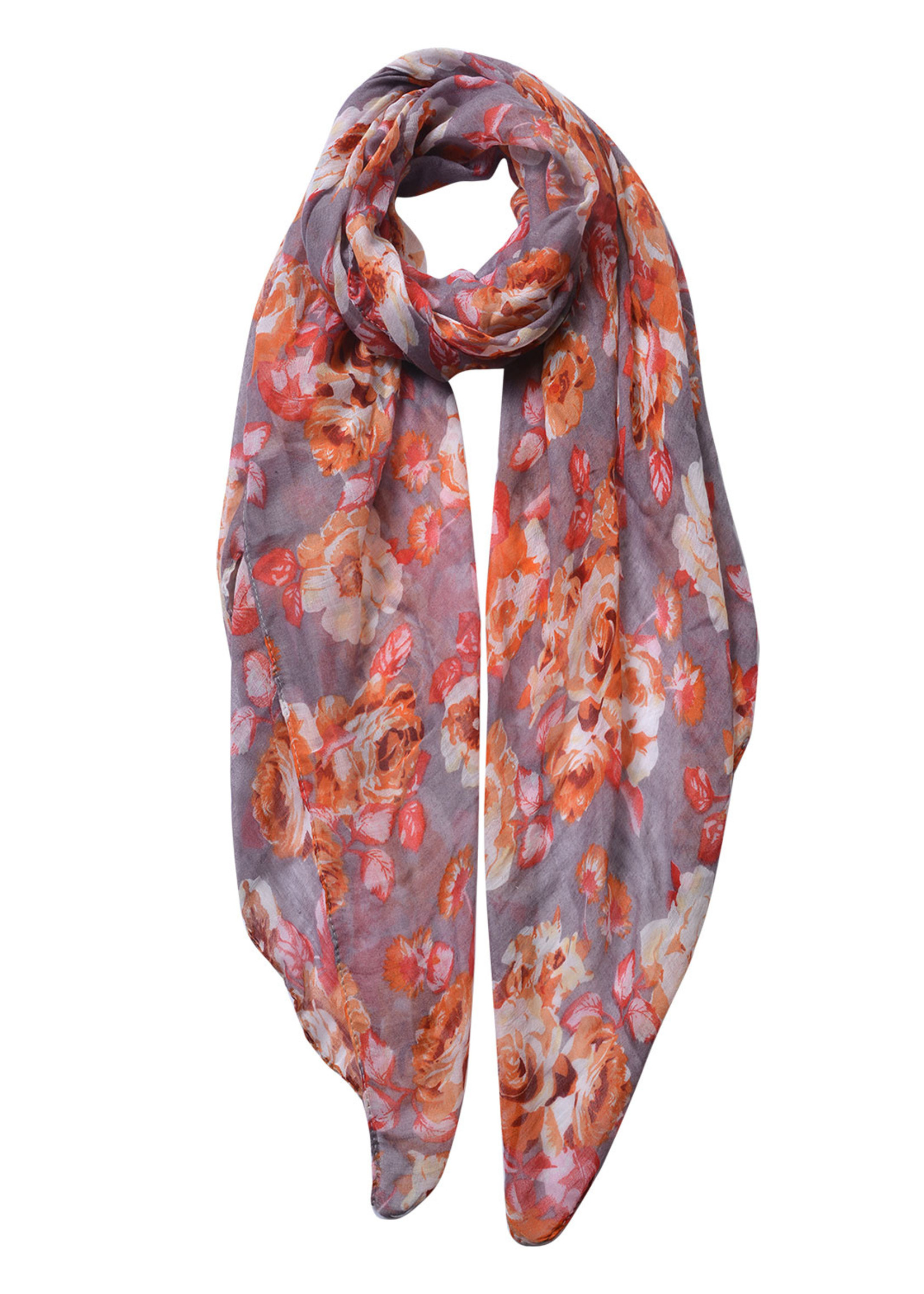 Clayre & Eef Écharpe 80*180 cm gris MLSC0447G