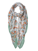 Clayre & Eef Écharpe 80*180 cm bleu MLSC0460BL