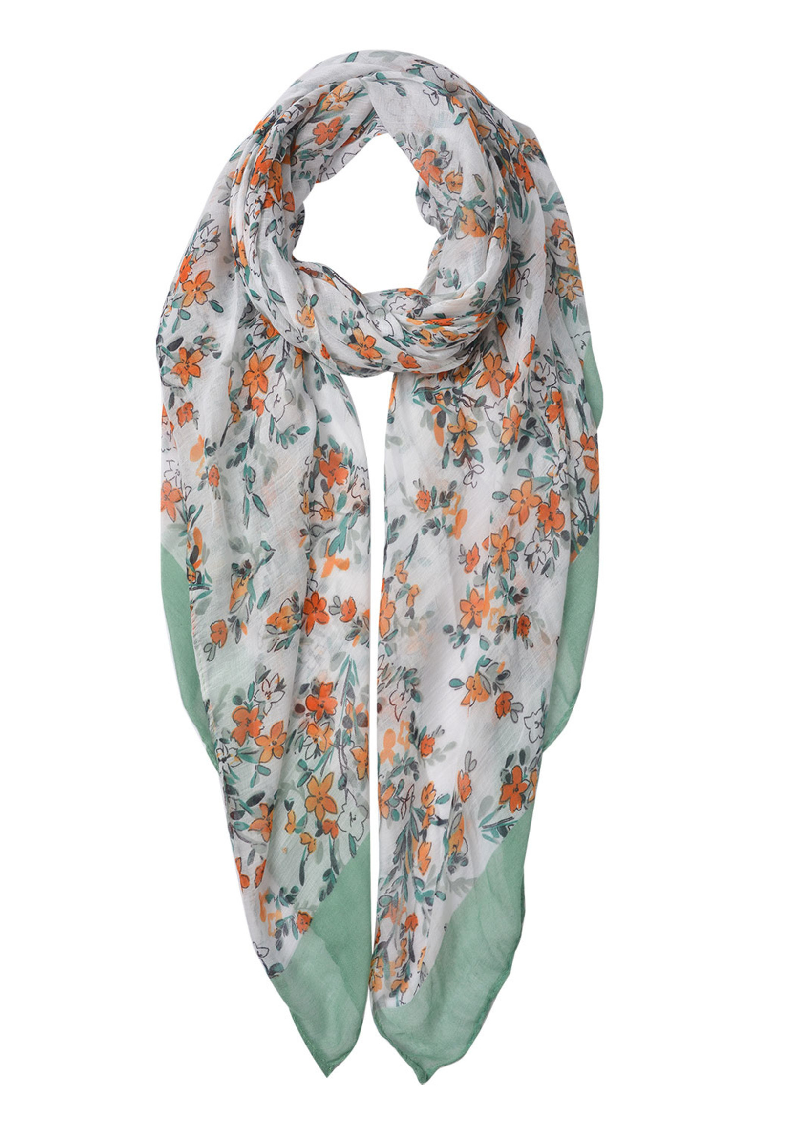 Clayre & Eef Écharpe 80*180 cm bleu MLSC0460BL