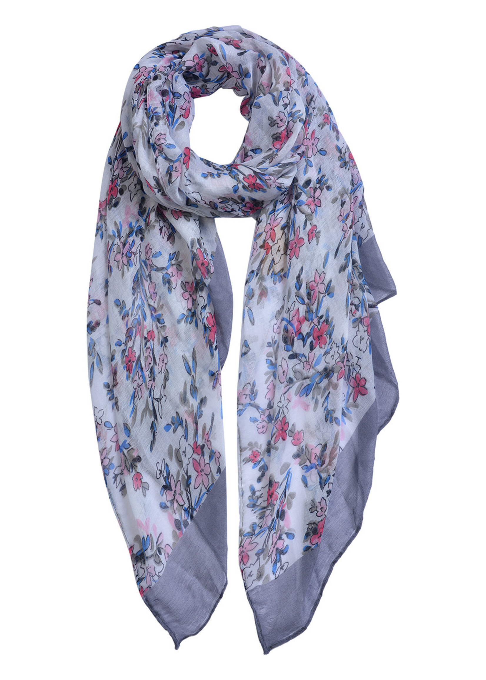 Clayre & Eef Écharpe 80*180 cm gris MLSC0477G