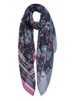 Clayre & Eef Sjaal 80*180 cm grijs MLSC0481G