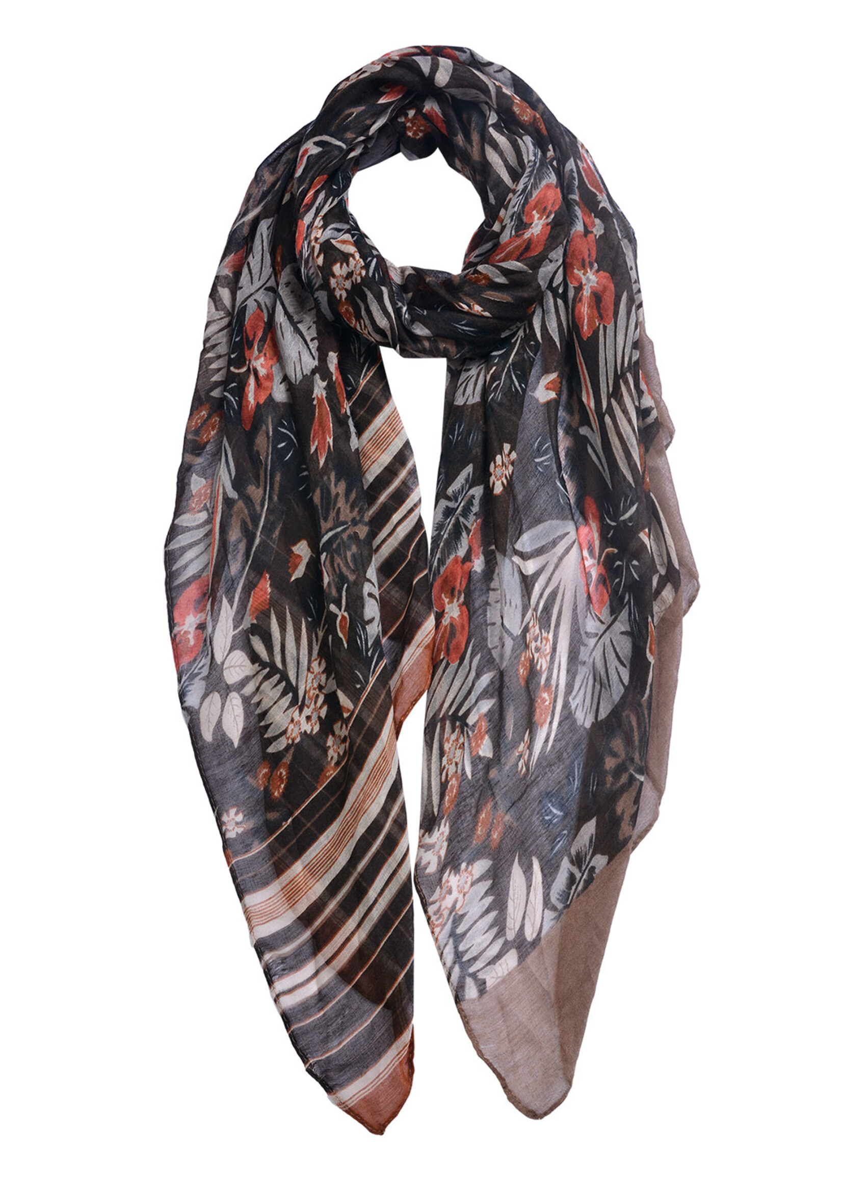 Clayre & Eef Écharpe 80*180 cm rose MLSC0481P