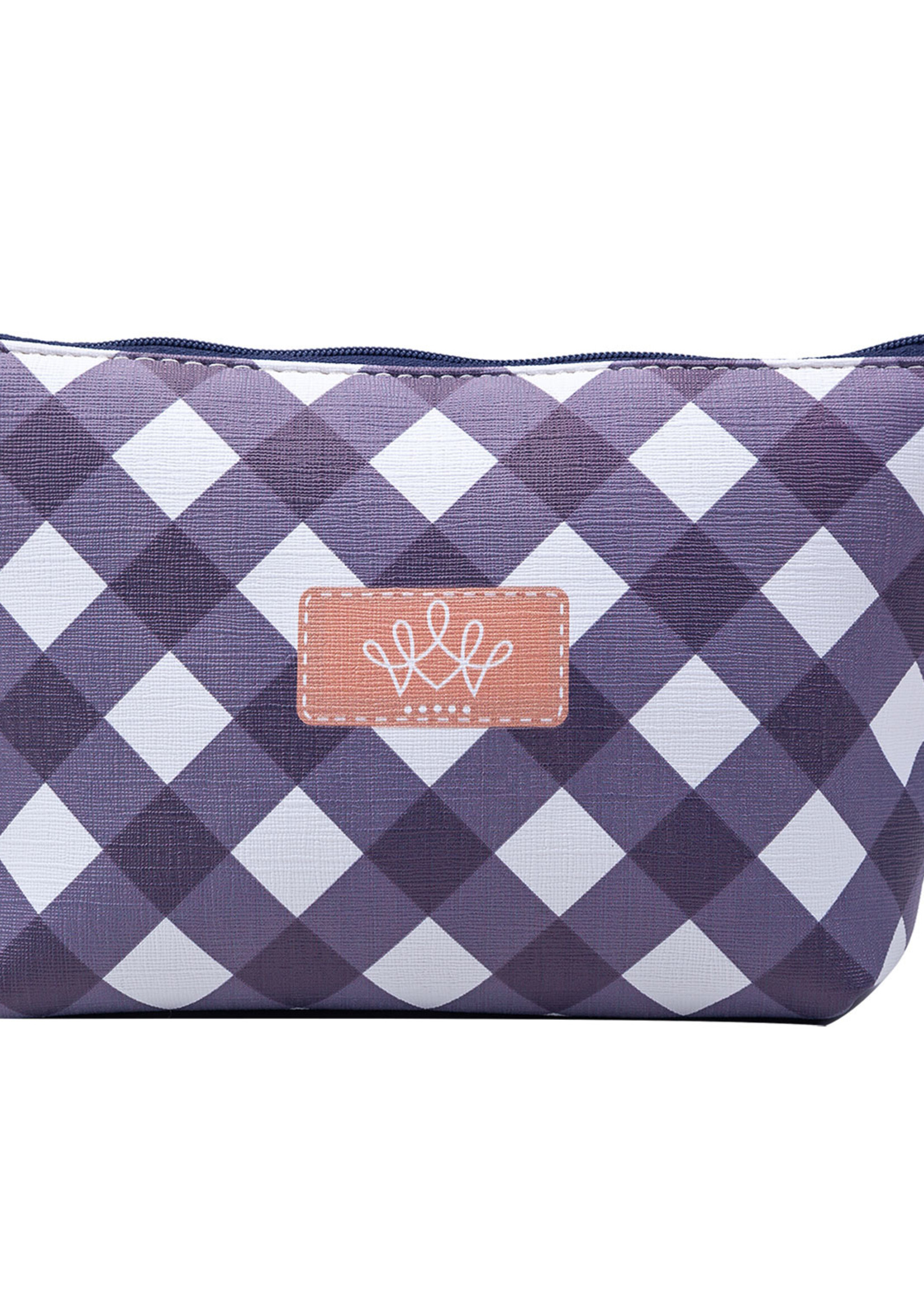 Clayre & Eef Trousse de toilette 21*12 cm bleu/blanc MLTT0048