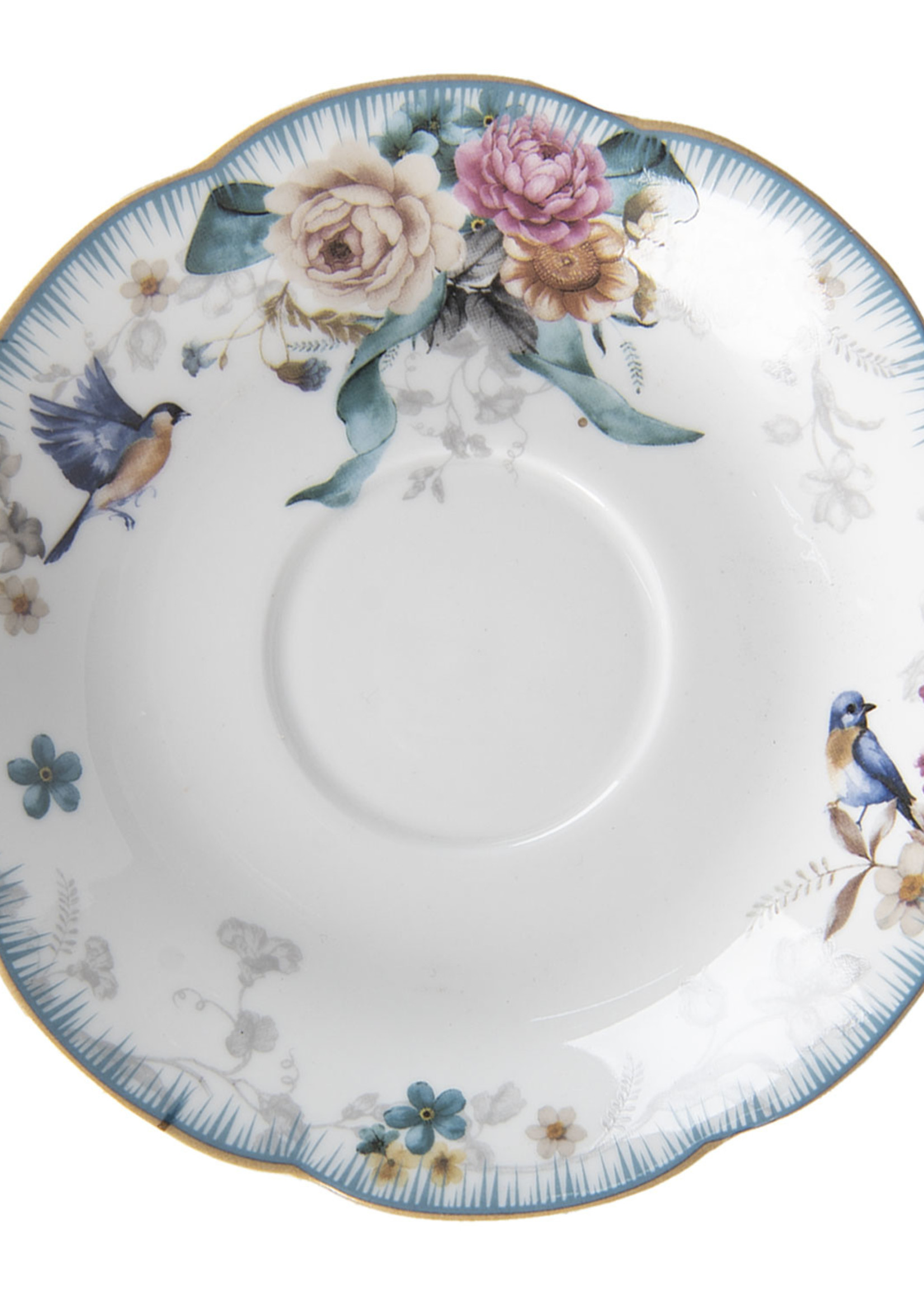 Clayre & Eef Tasse et soucoupe 12*9*7 / Ø 14*2 cm / 220 ml PIRKS