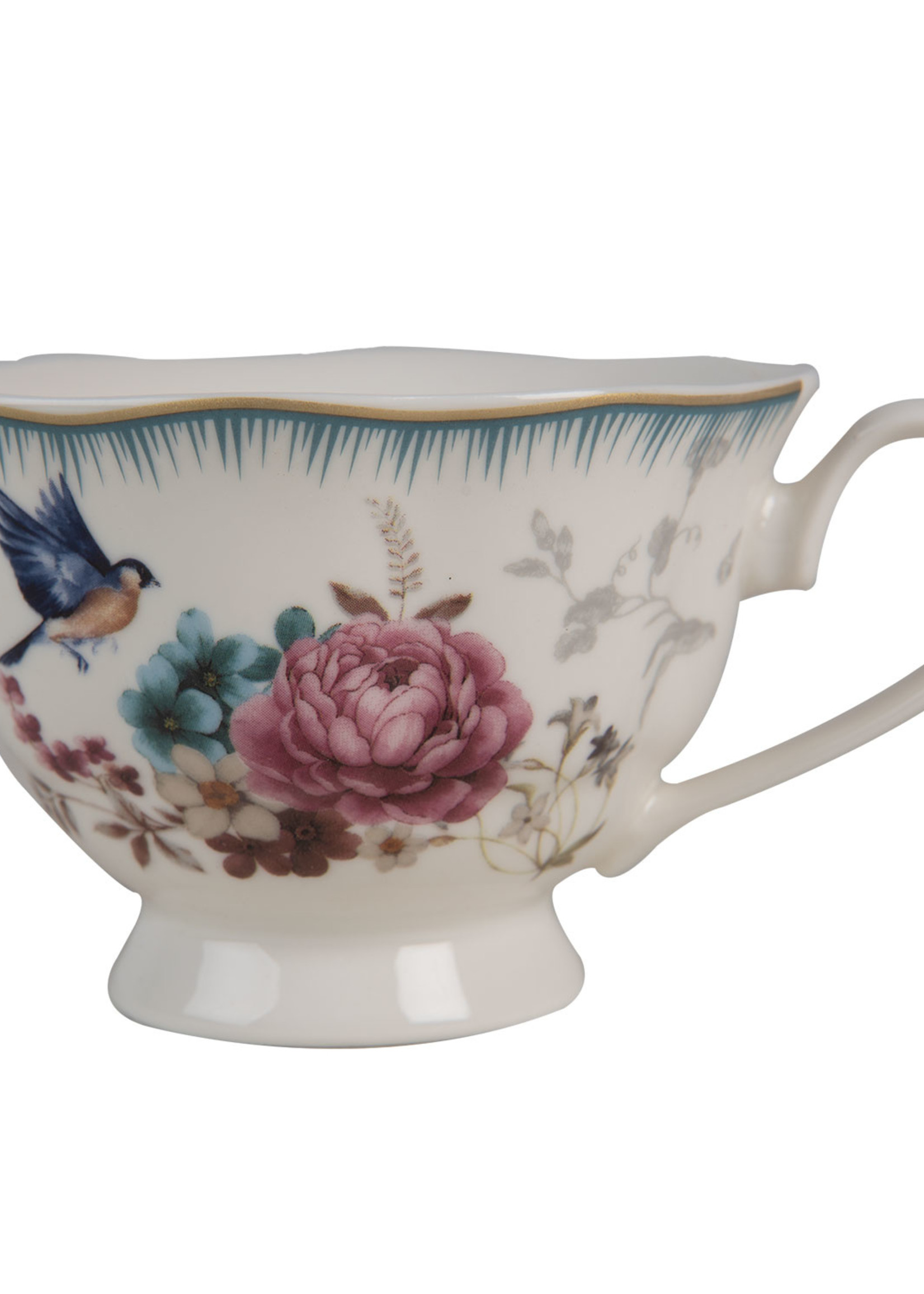 Clayre & Eef Tasse et soucoupe 12*9*7 / Ø 14*2 cm / 220 ml PIRKS