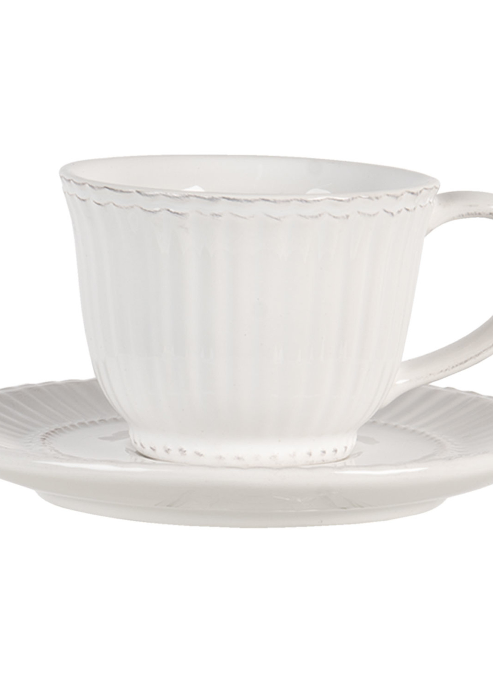 Clayre & Eef Tasse et soucoupe Ø 15*8 cm / 150 ml PLKS
