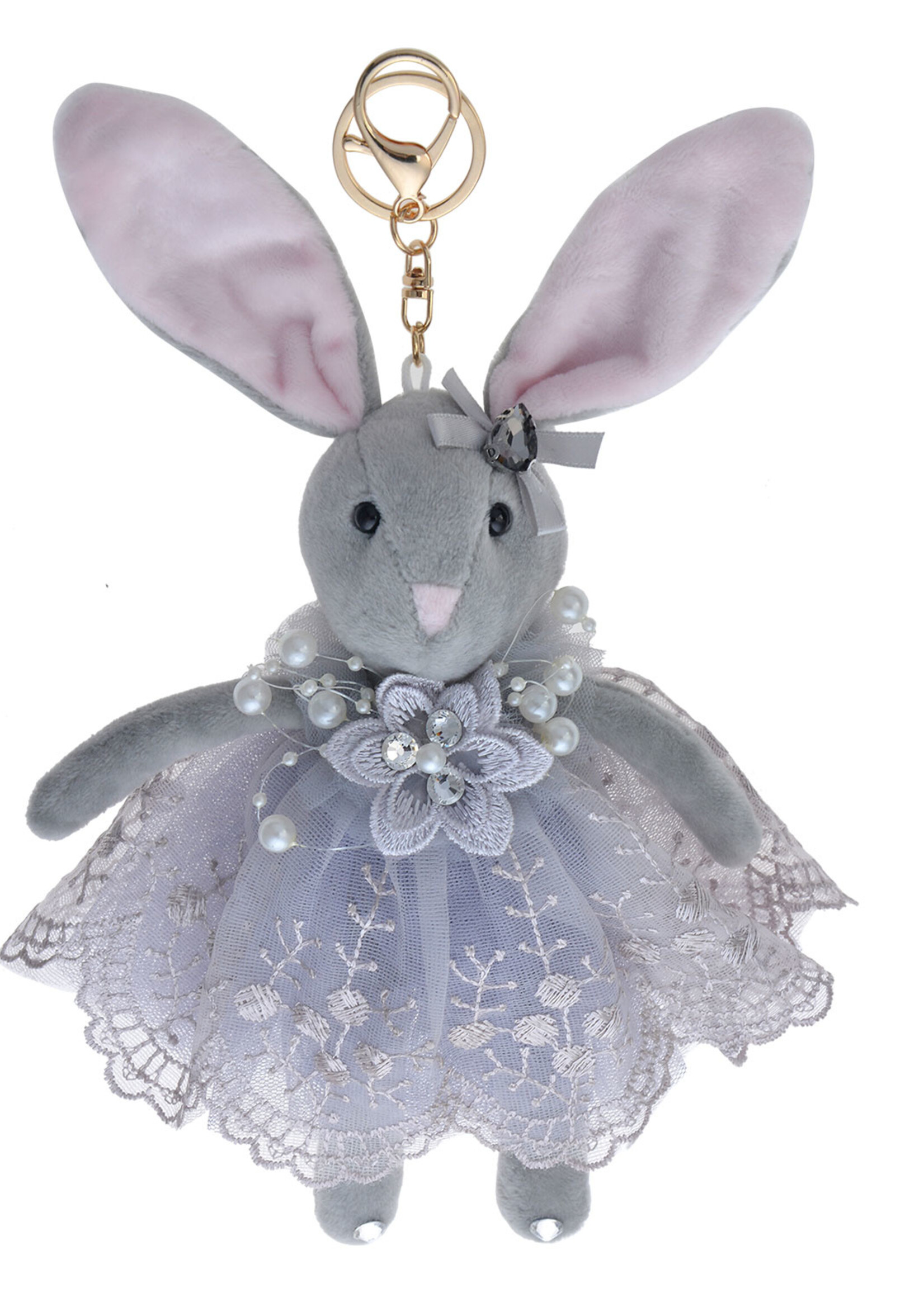 Clayre & Eef Decoratie konijn (pluche) 20 cm TW0560