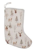 Clayre & Eef Décoration chaussette de Noel 21*1*28 cm XD0078