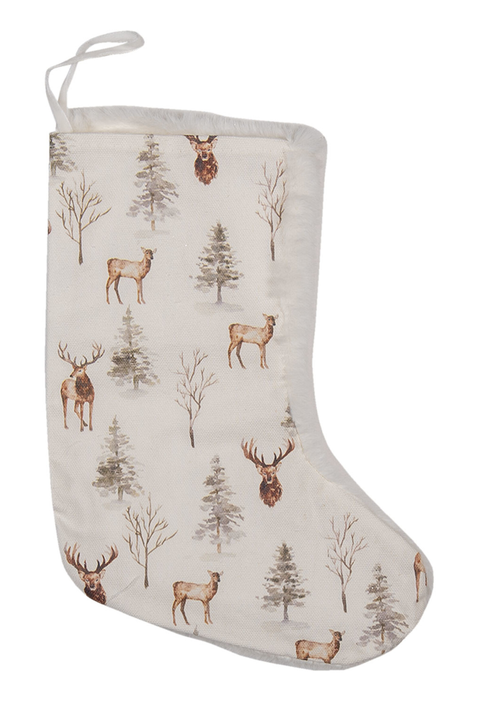 Clayre & Eef Decoratie kerstsok 21*1*28 cm XD0078