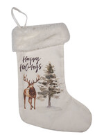 Clayre & Eef Décoration chaussette de Noel 21*1*28 cm XD0079