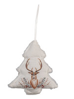 Clayre & Eef Arbre de Noël Pendentif 16*3*18 cm XD0082