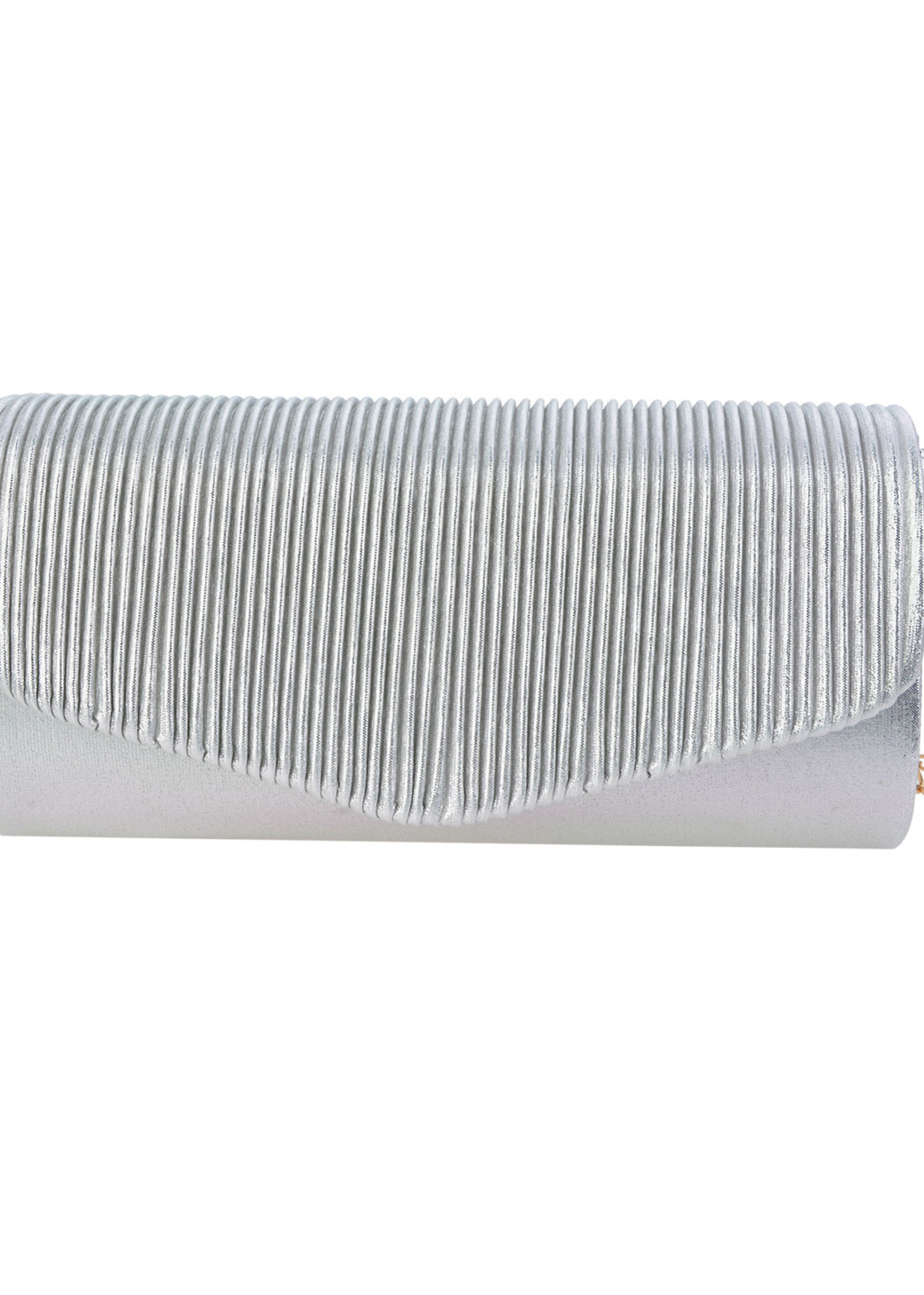 Clayre & Eef Tas 20*10 cm zilverkleurig MLBAG0359ZI