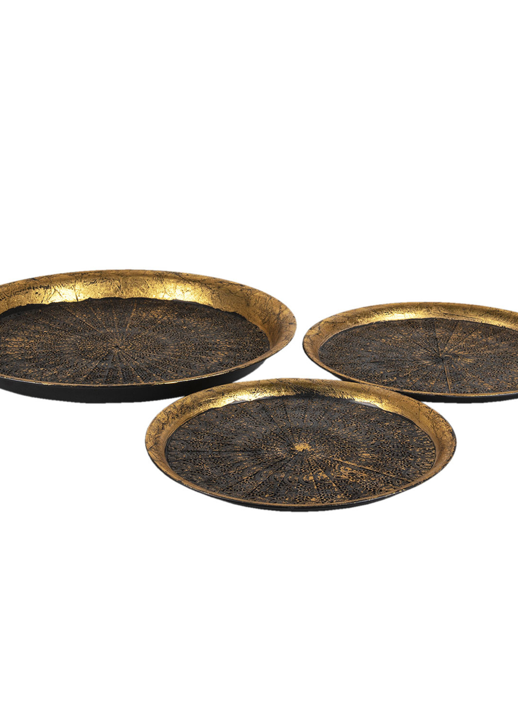 Clayre & Eef Assiette décoratif(3) Ø 50*3 / Ø 40*3 / Ø 36*2 cm 6Y4498