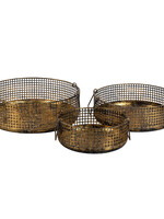 Clayre & Eef Porte plantes (3) Ø 38*14 / Ø 34*12 / Ø 25*11 cm 6Y4499