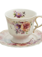 Clayre & Eef Tasse et soucoupe 12*9*8 / Ø 15*1 cm / 200 ml 6CE1273