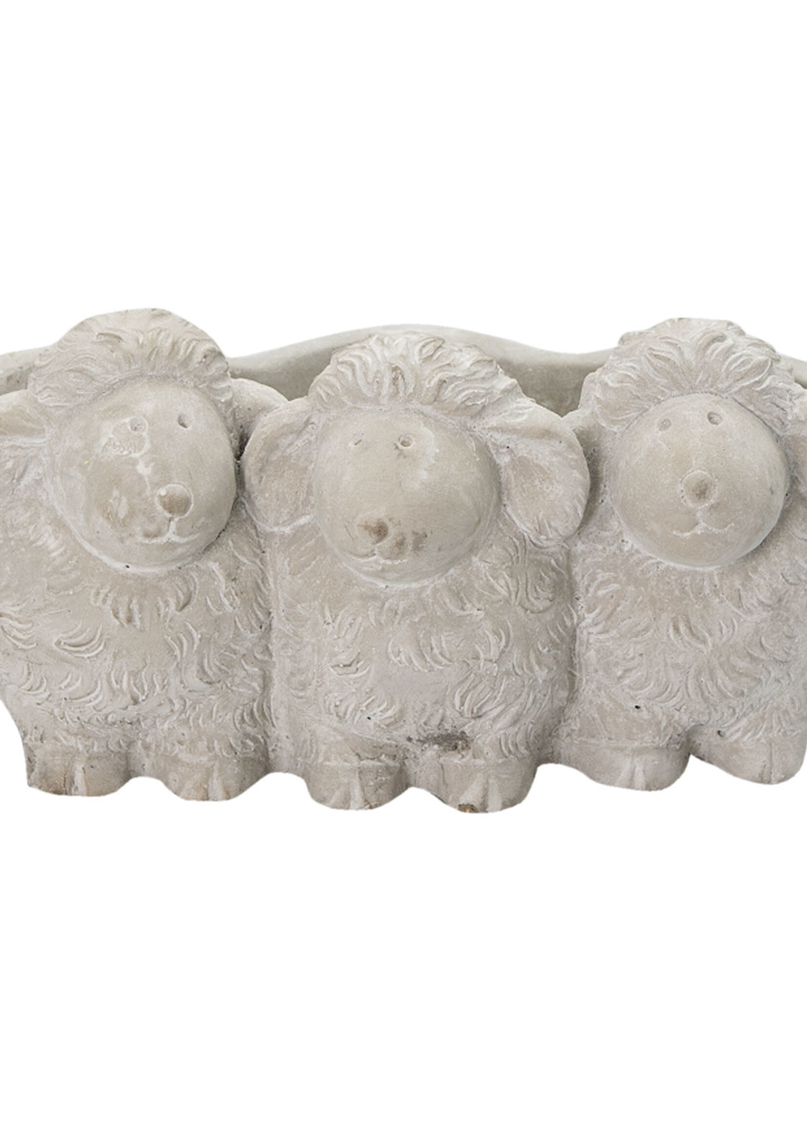 Clayre & Eef Bloempot schapen 26*20*12 cm 6TE0372