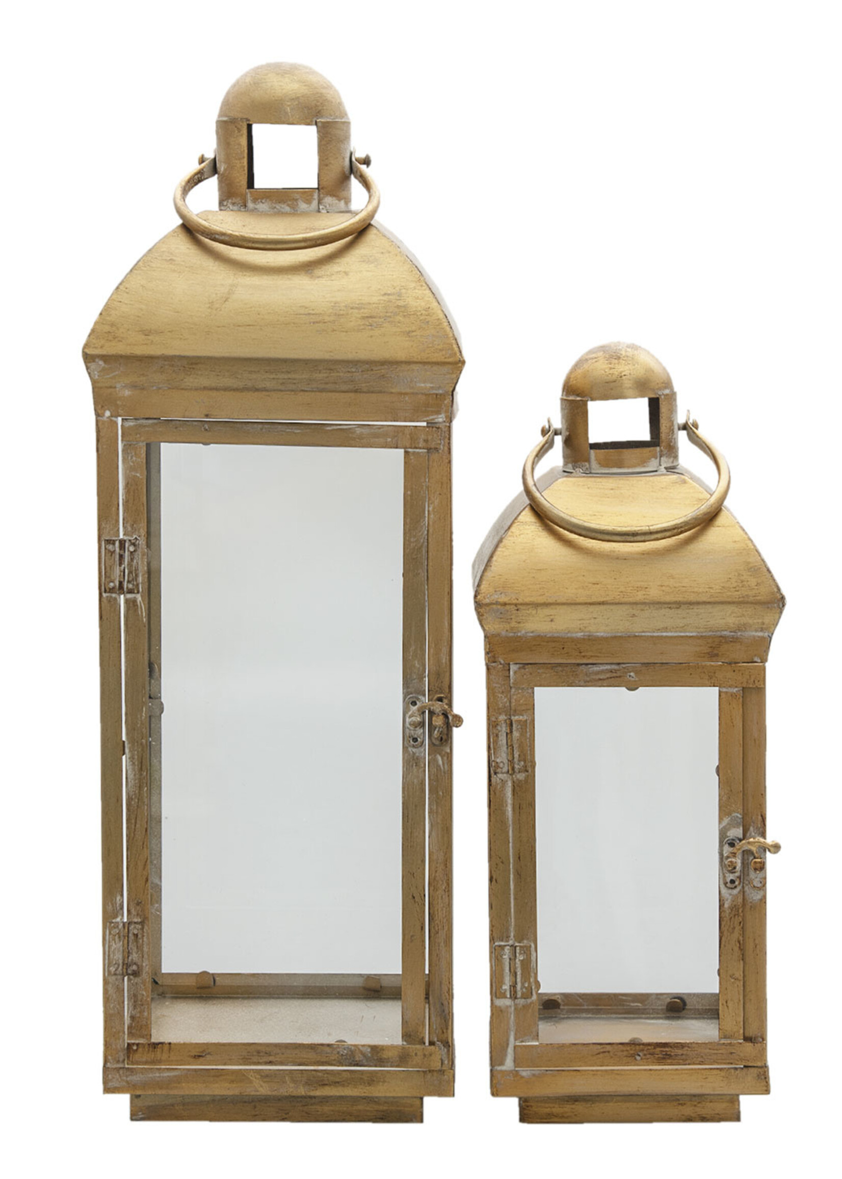 Clayre & Eef Lanterne (2) 20*20*58 cm / 16*16*42 cm 6Y4643