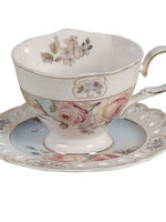 Clayre & Eef Tasse et soucoupe 13*10*7 / Ø 15*1 cm / 200 ml 6CE1272
