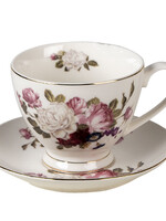 Clayre & Eef Tasse et soucoupe Ø 13*2 / Ø 8*7 cm / 200 ml 6CE1290