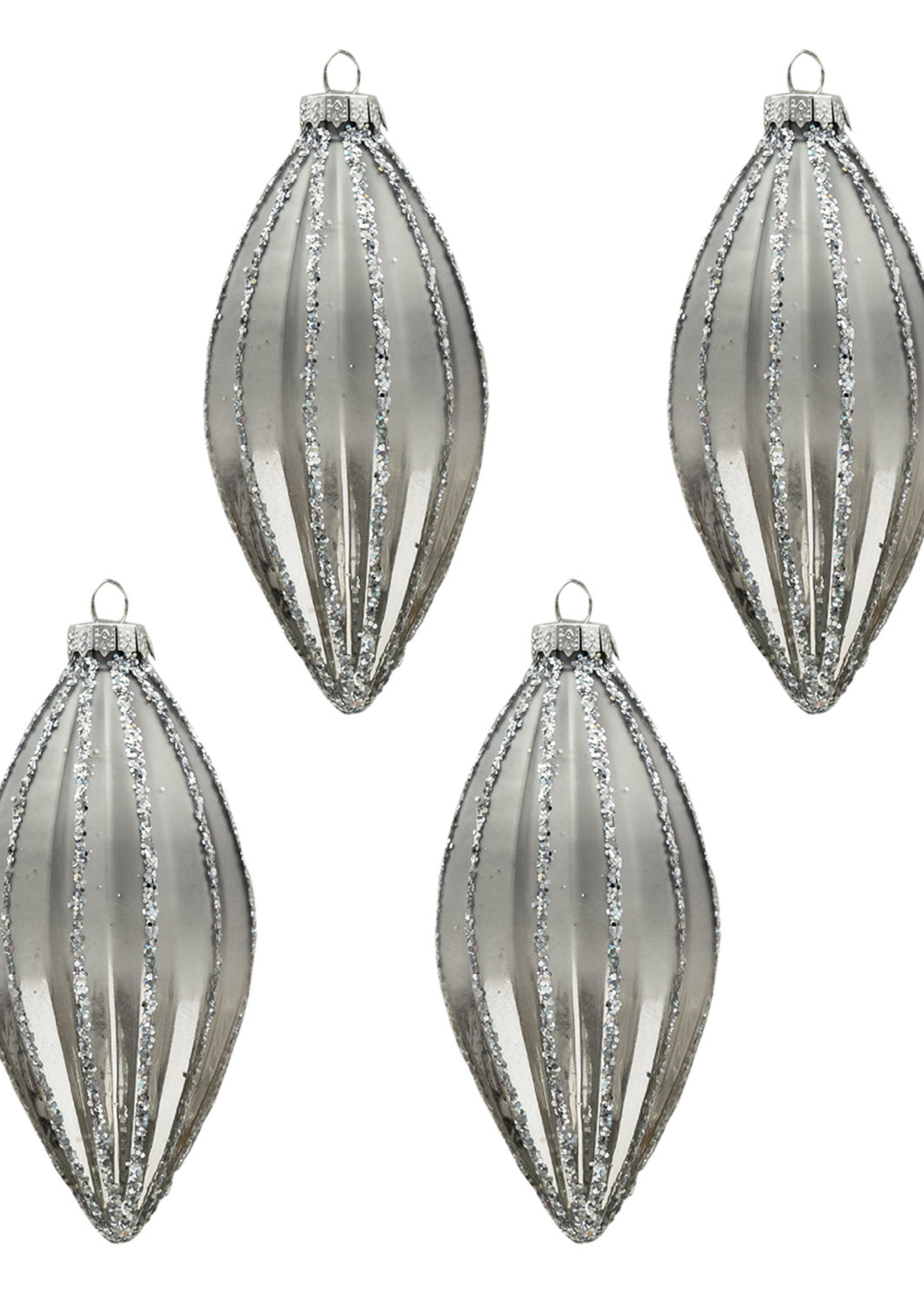 Clayre & Eef Doos kerstballen 6*13 cm (set 4) 6GL3268