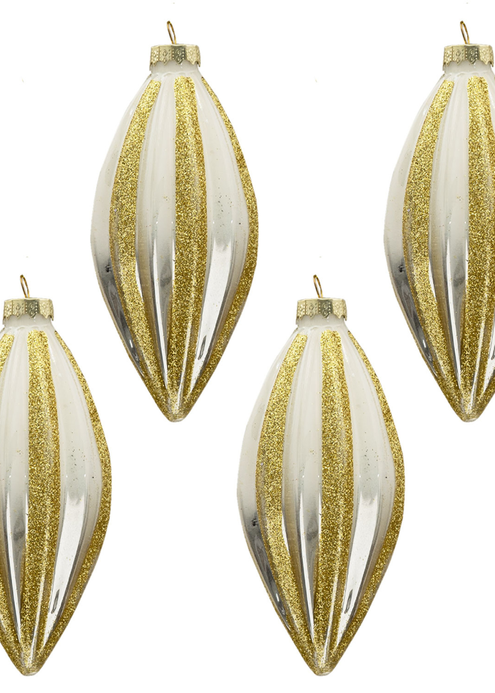 Clayre & Eef Doos kerstballen 6*13 cm (set 4) 6GL3270