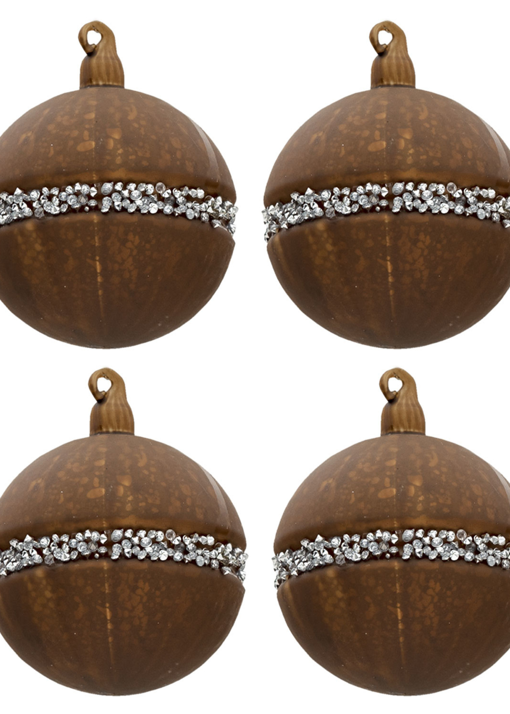 Clayre & Eef Doos kerstballen Ø 8 cm (set 4) 6GL3271