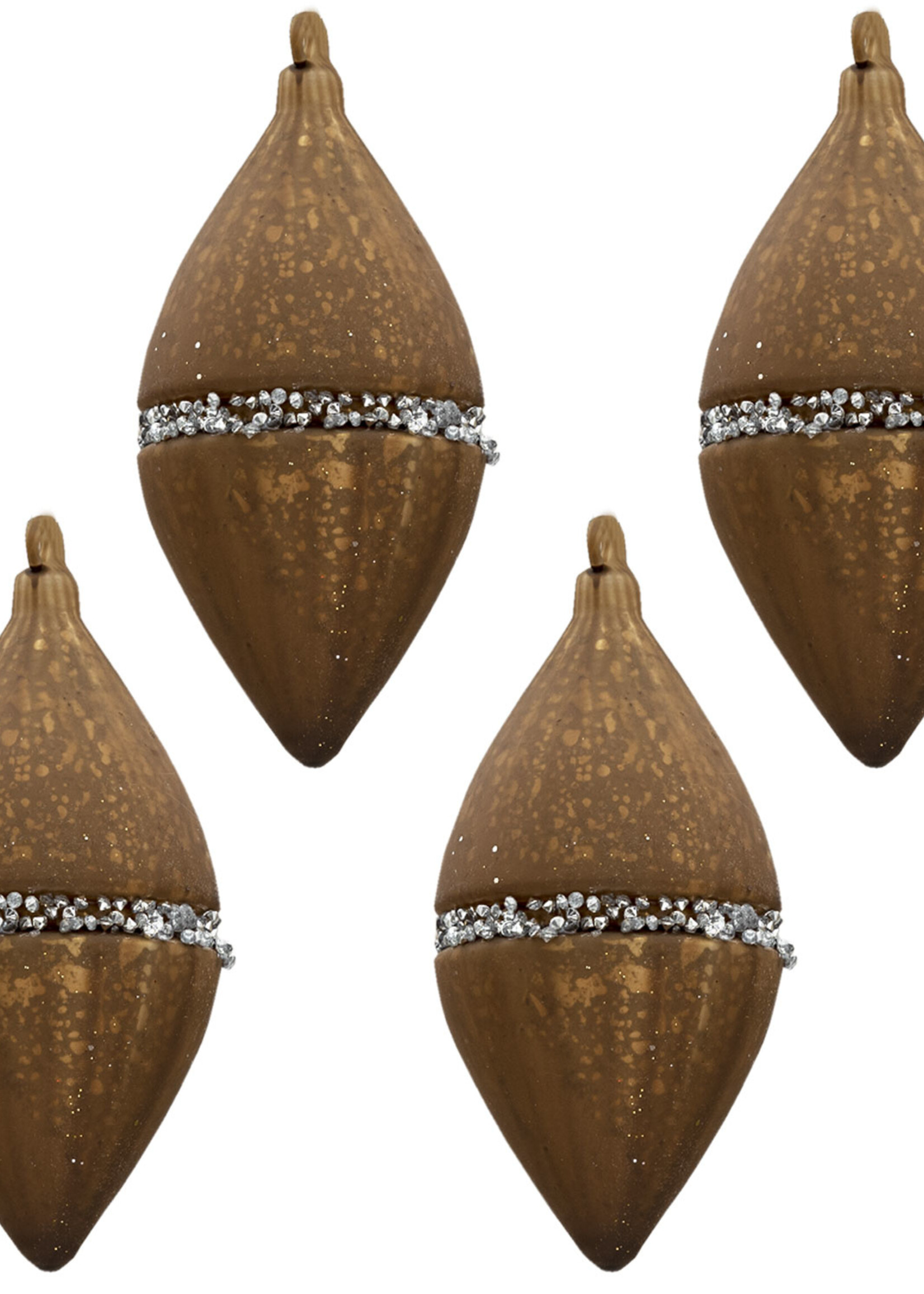 Clayre & Eef Doos kerstballen 7*7*14 cm (set 4) 6GL3272