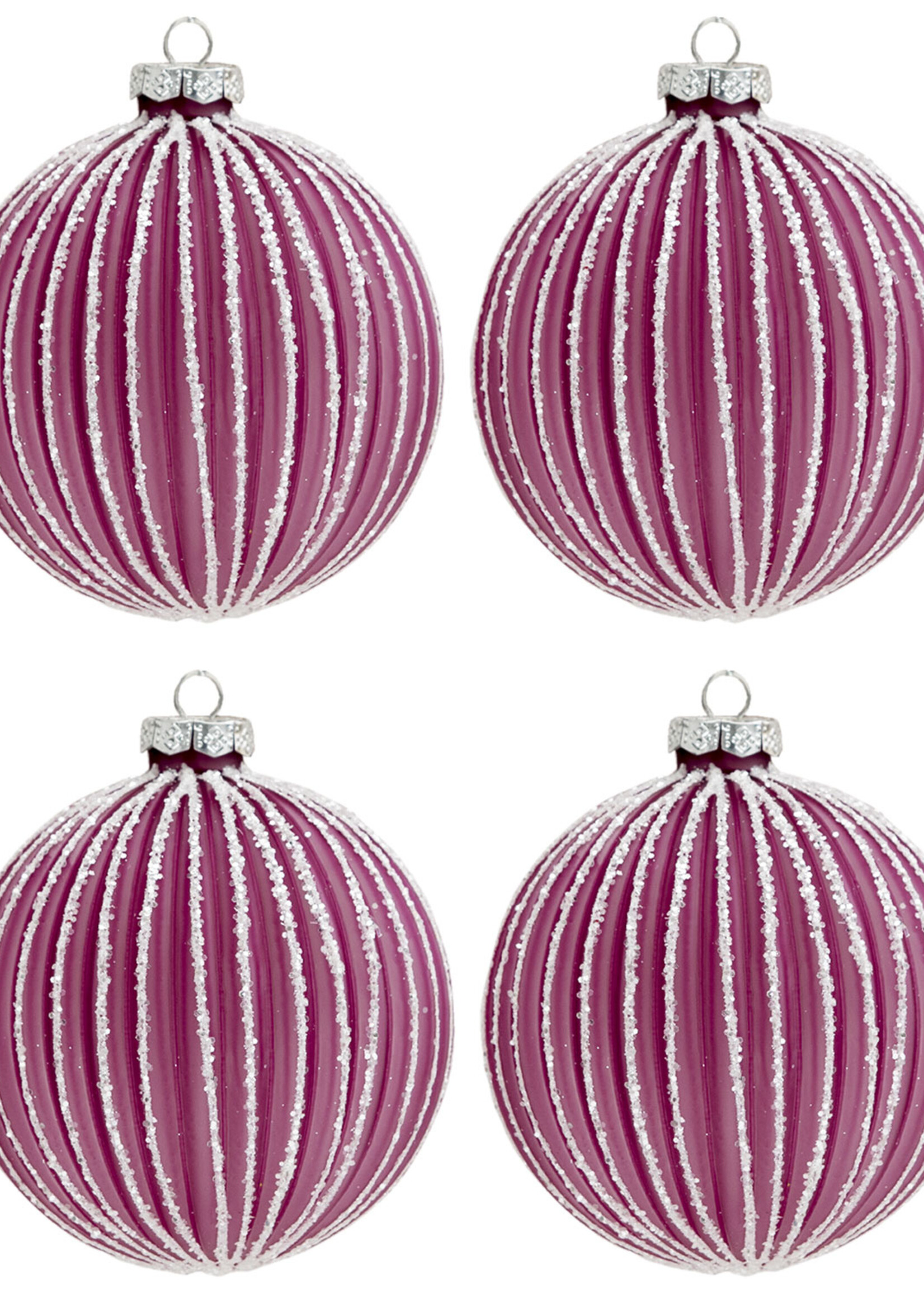 Clayre & Eef Doos kerstballen Ø 10 cm (set 4) 6GL3274