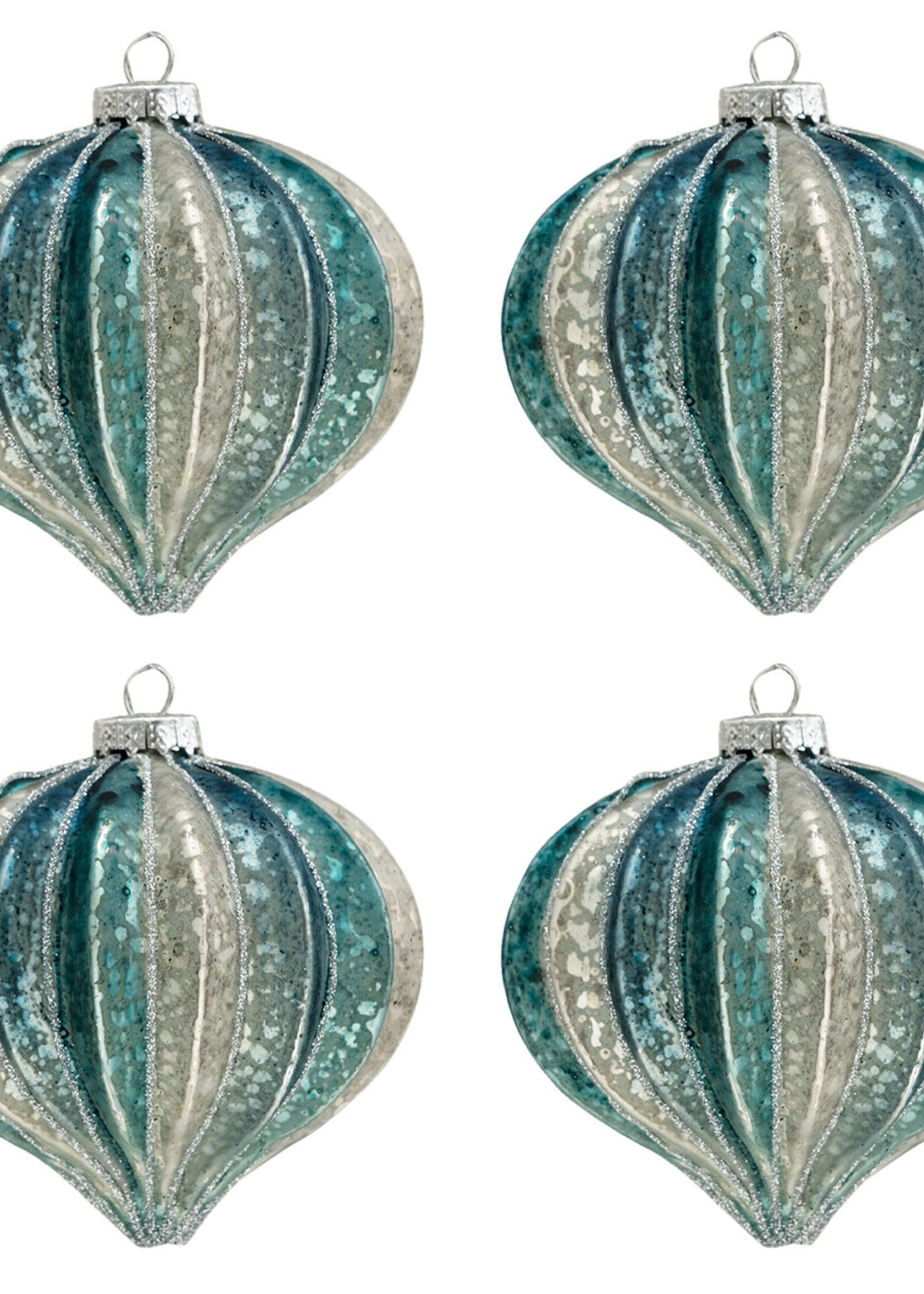 Clayre & Eef Doos kerstballen Ø 10 cm (set 4) 6GL3276