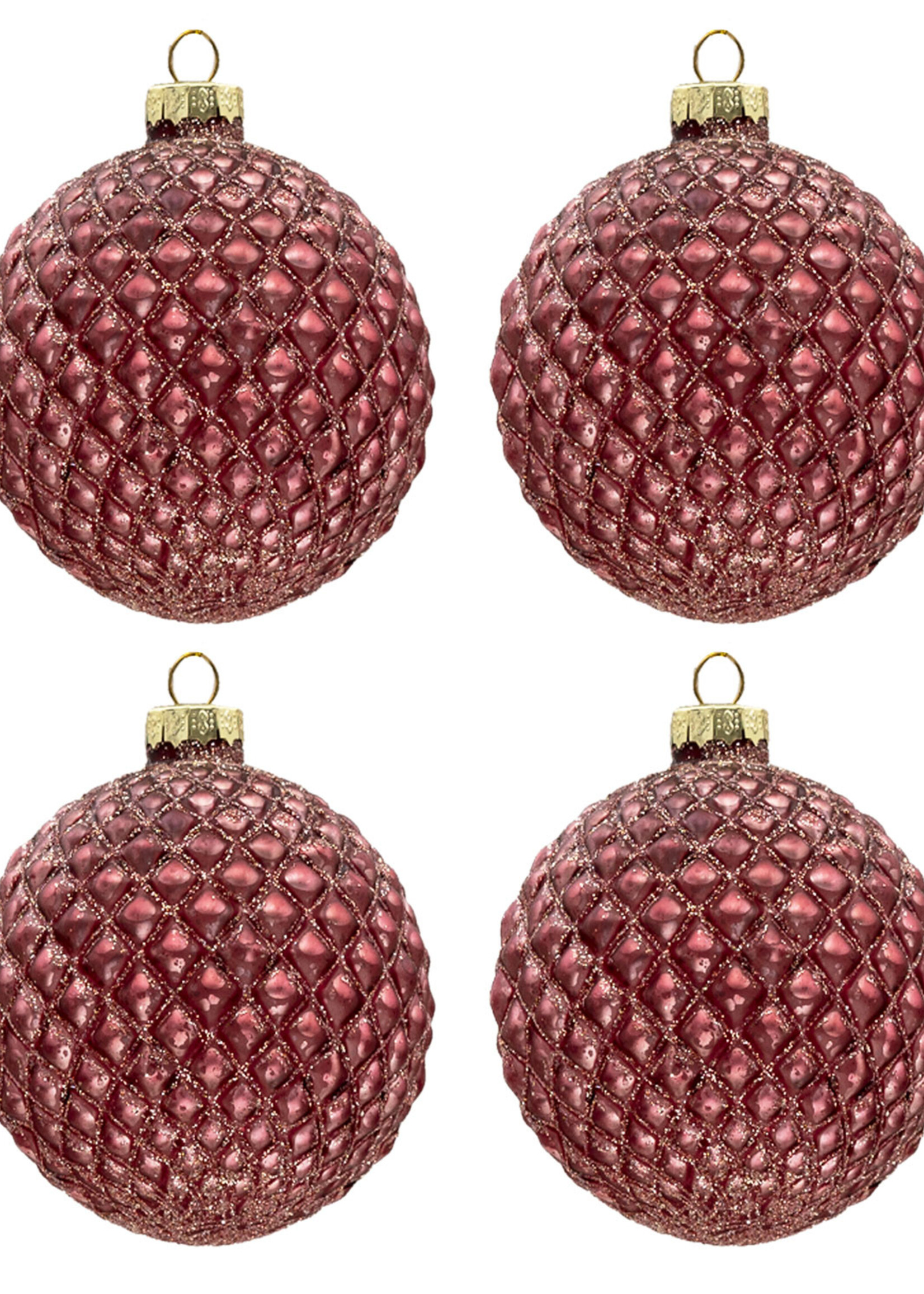 Clayre & Eef Boule de Noël Ø 8 cm (set 4) 6GL3279