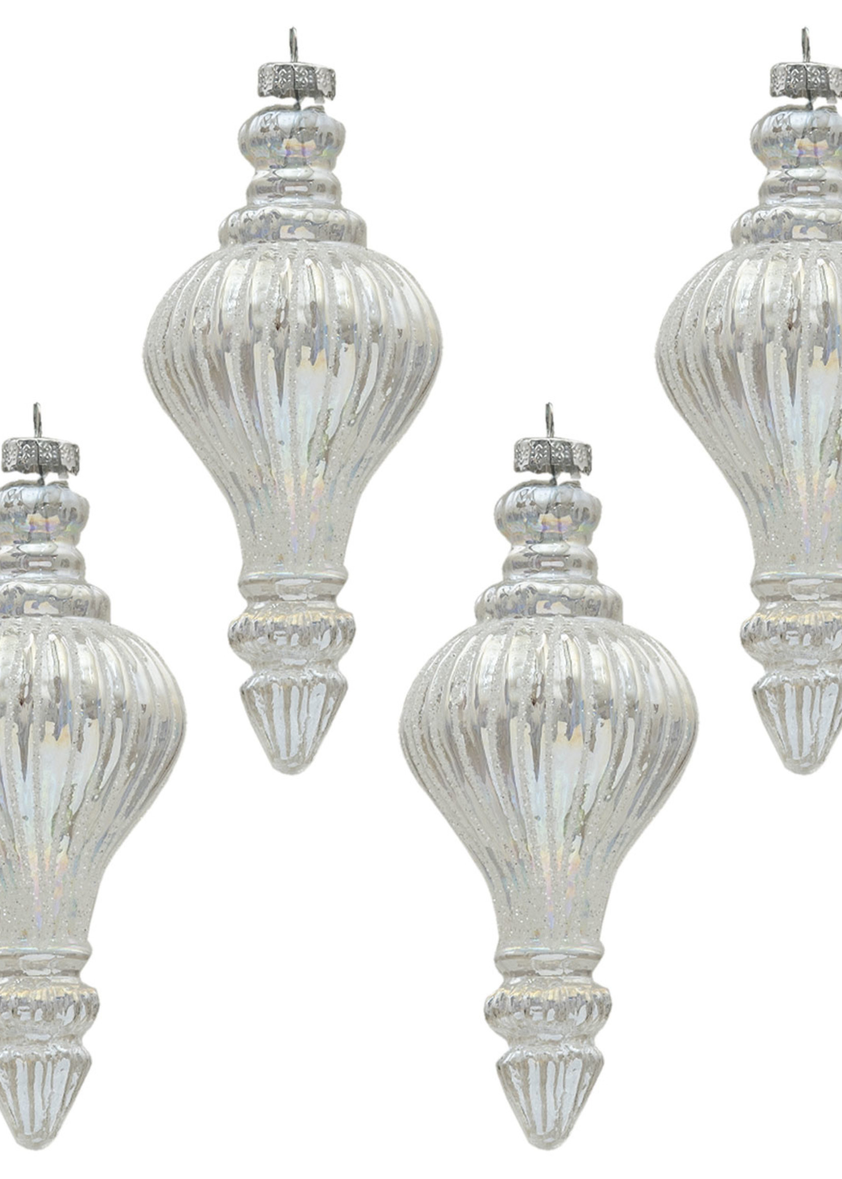 Clayre & Eef Doos kerstballen 6*15 cm (set 4) 6GL3281