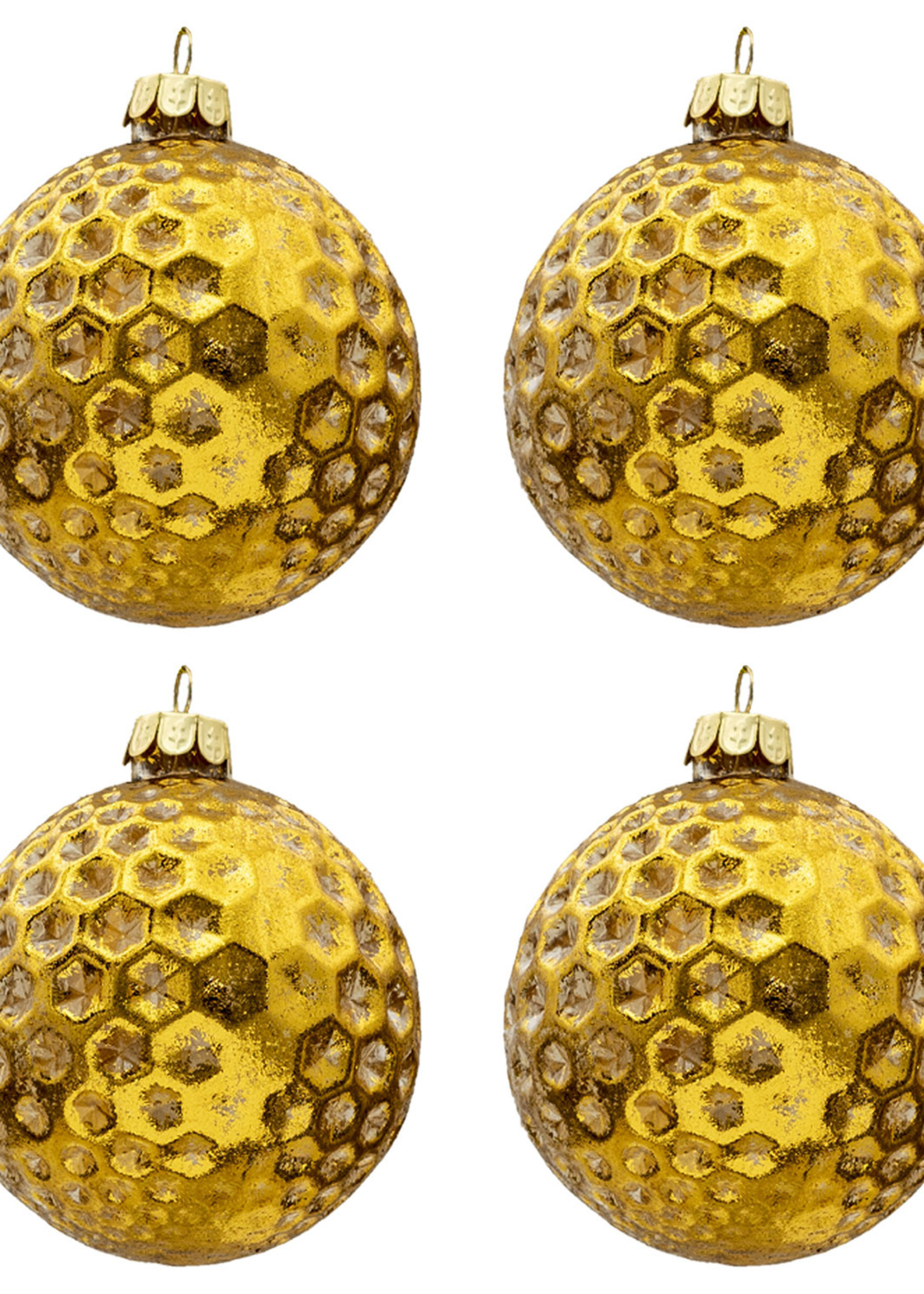 Clayre & Eef Doos kerstballen Ø 8 cm (set 4) 6GL3284