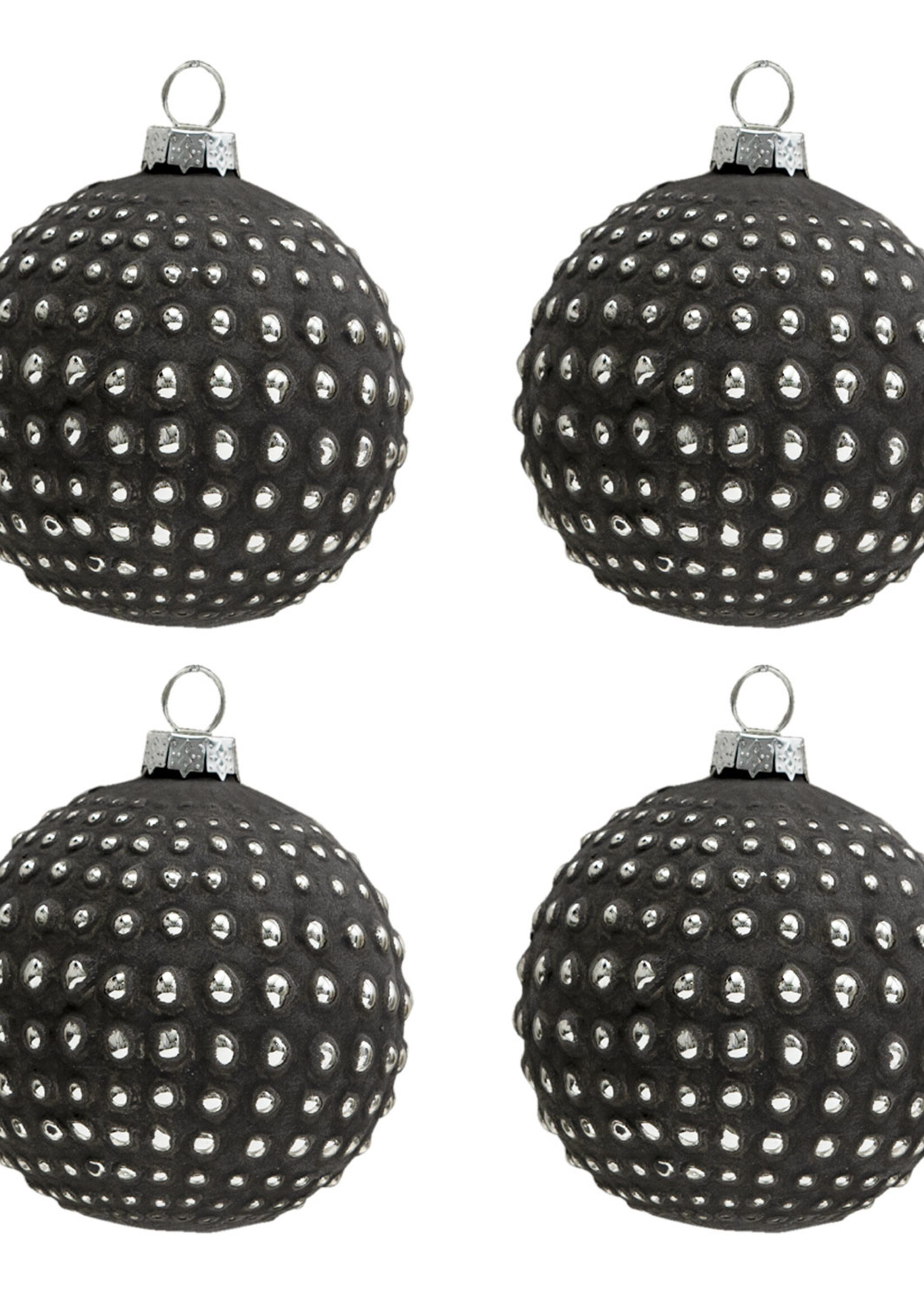 Clayre & Eef Doos kerstballen Ø 8 cm (set 4) 6GL3290