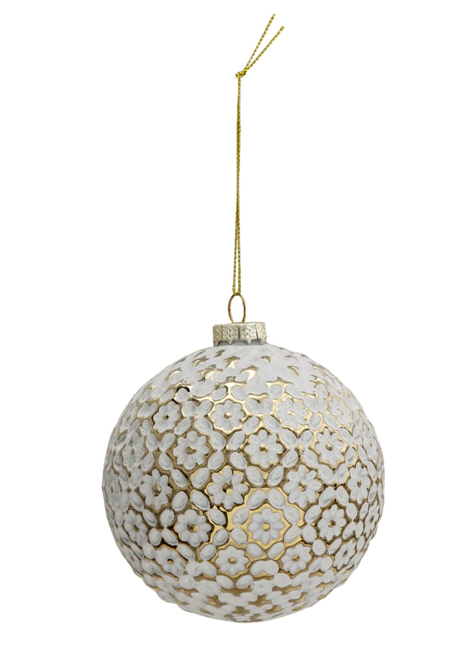 Clayre & Eef Doos kerstballen Ø 10 cm (set 4) 6GL3291