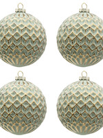 Clayre & Eef Doos kerstballen Ø 10 cm (set 4) 6GL3294
