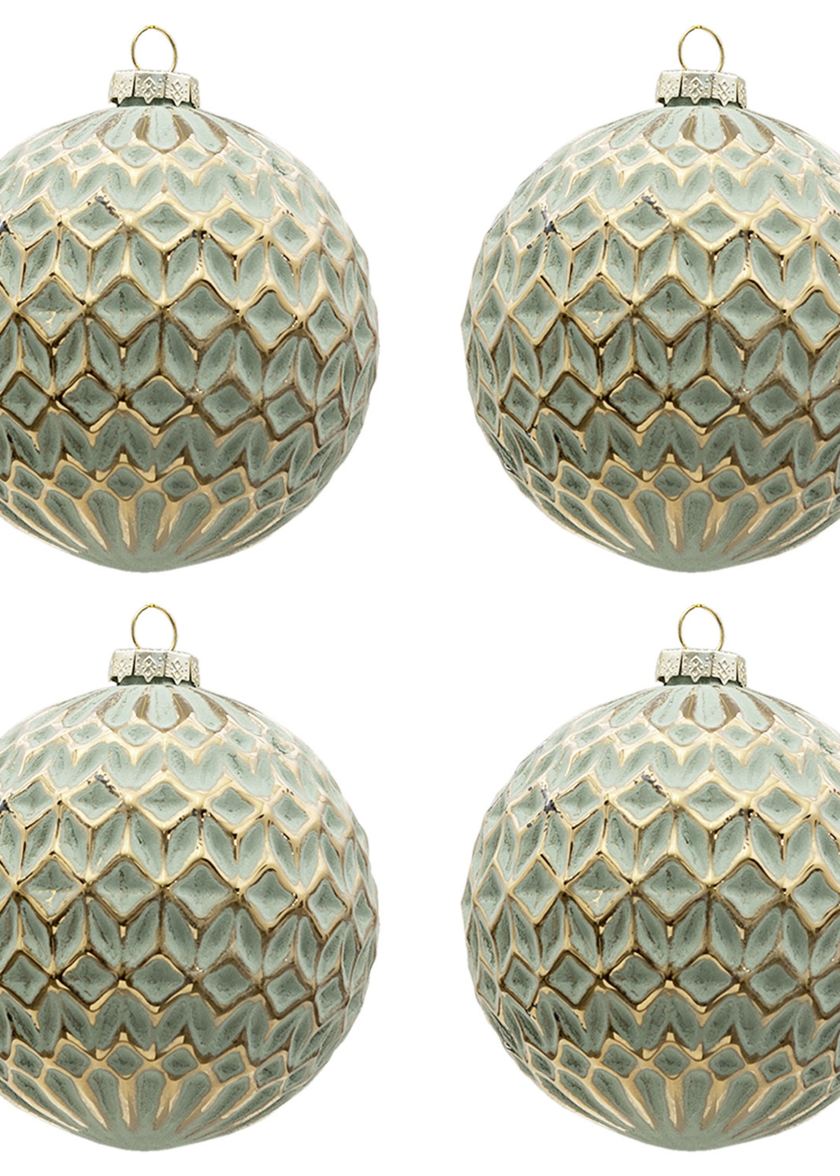 Clayre & Eef Boule de Noël Ø 10 cm (set 4) 6GL3294