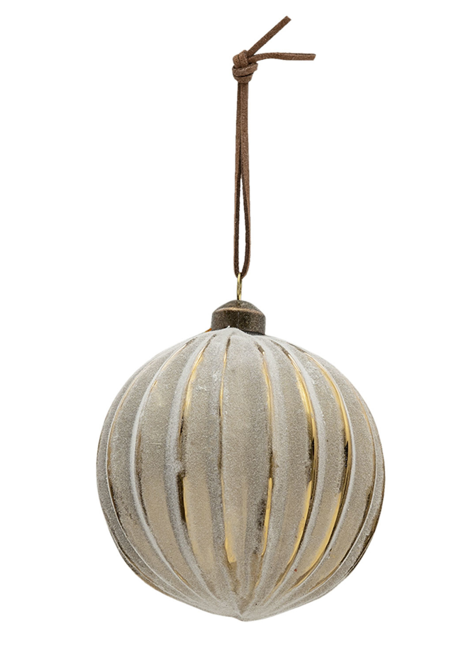 Clayre & Eef Doos Kerstbal Ø 10 cm (set van 4) 6GL3302