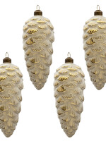 Clayre & Eef Kerstbal 8*18 cm (set 4) 6GL3303