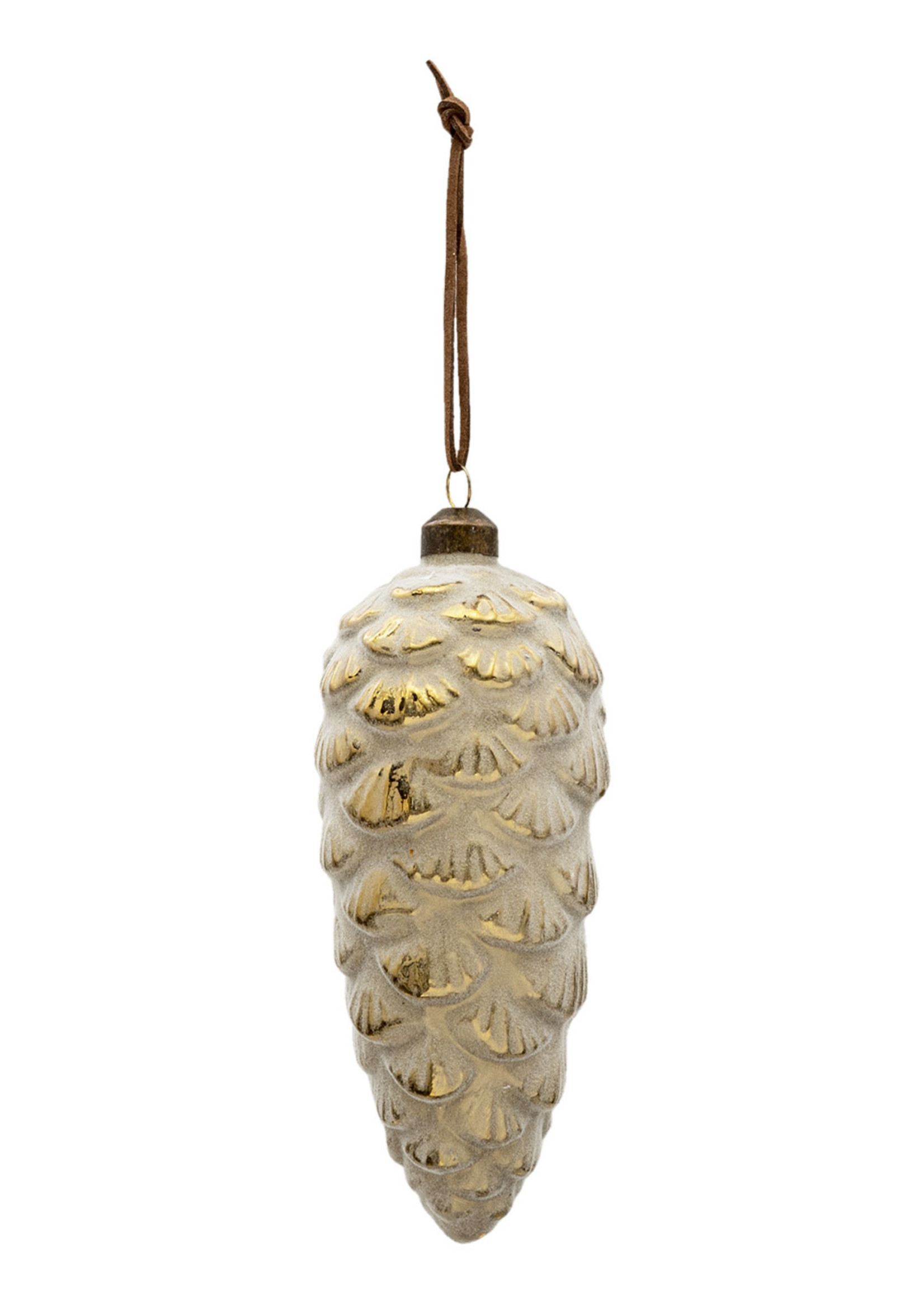 Clayre & Eef Kerstbal 8*18 cm (set 4) 6GL3303