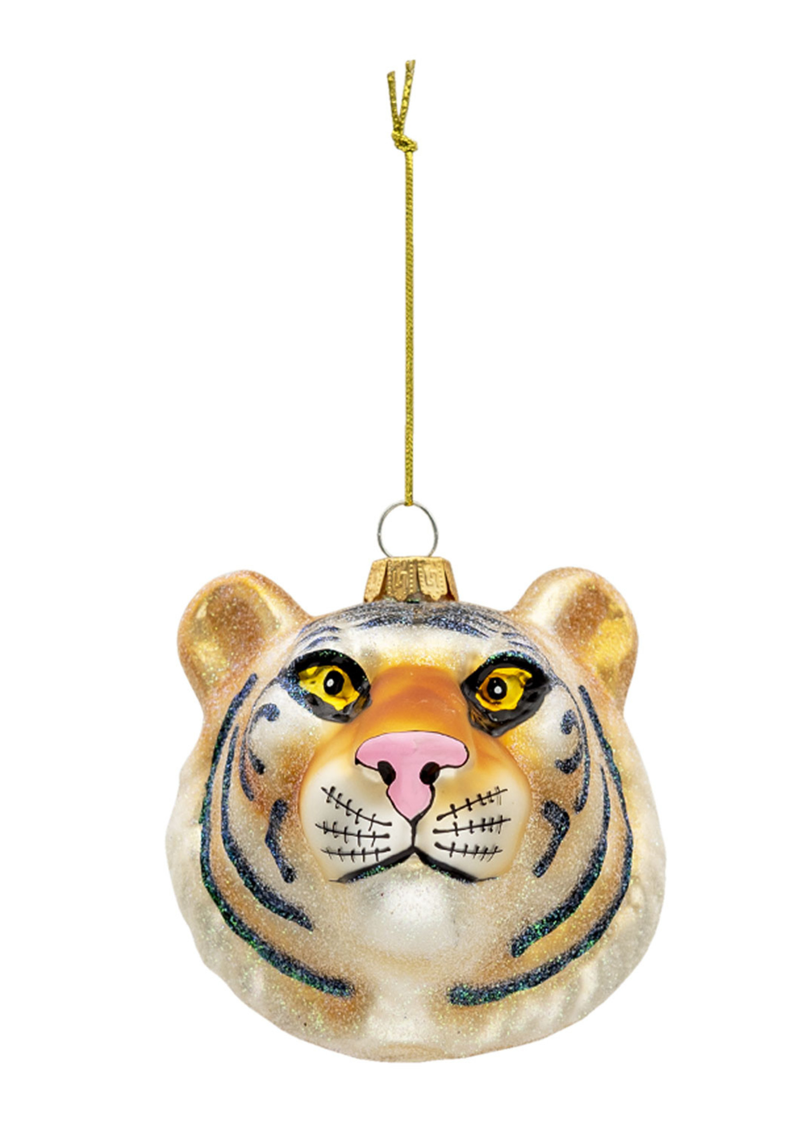 Clayre & Eef Kerstbal tijger 10*9*10 cm 6GL3309
