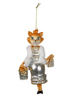 Clayre & Eef Boule de Noël chat 4*9*17 cm 6GL3312