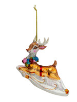 Clayre & Eef Kerstbal rendier 13*4*12 cm 6GL3316