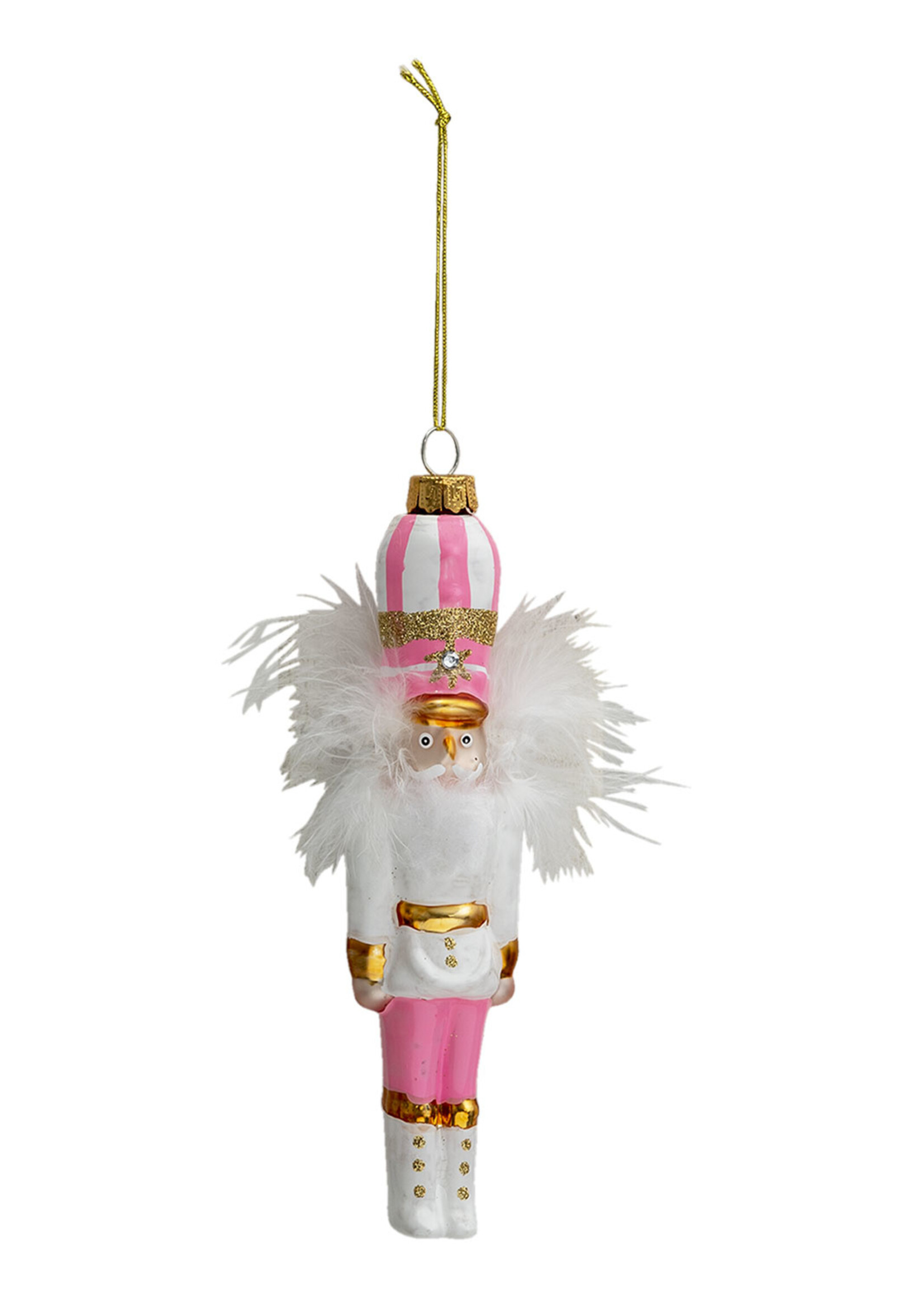 Clayre & Eef Boule de Noël casse-noisette 4*4*17 cm 6GL3319