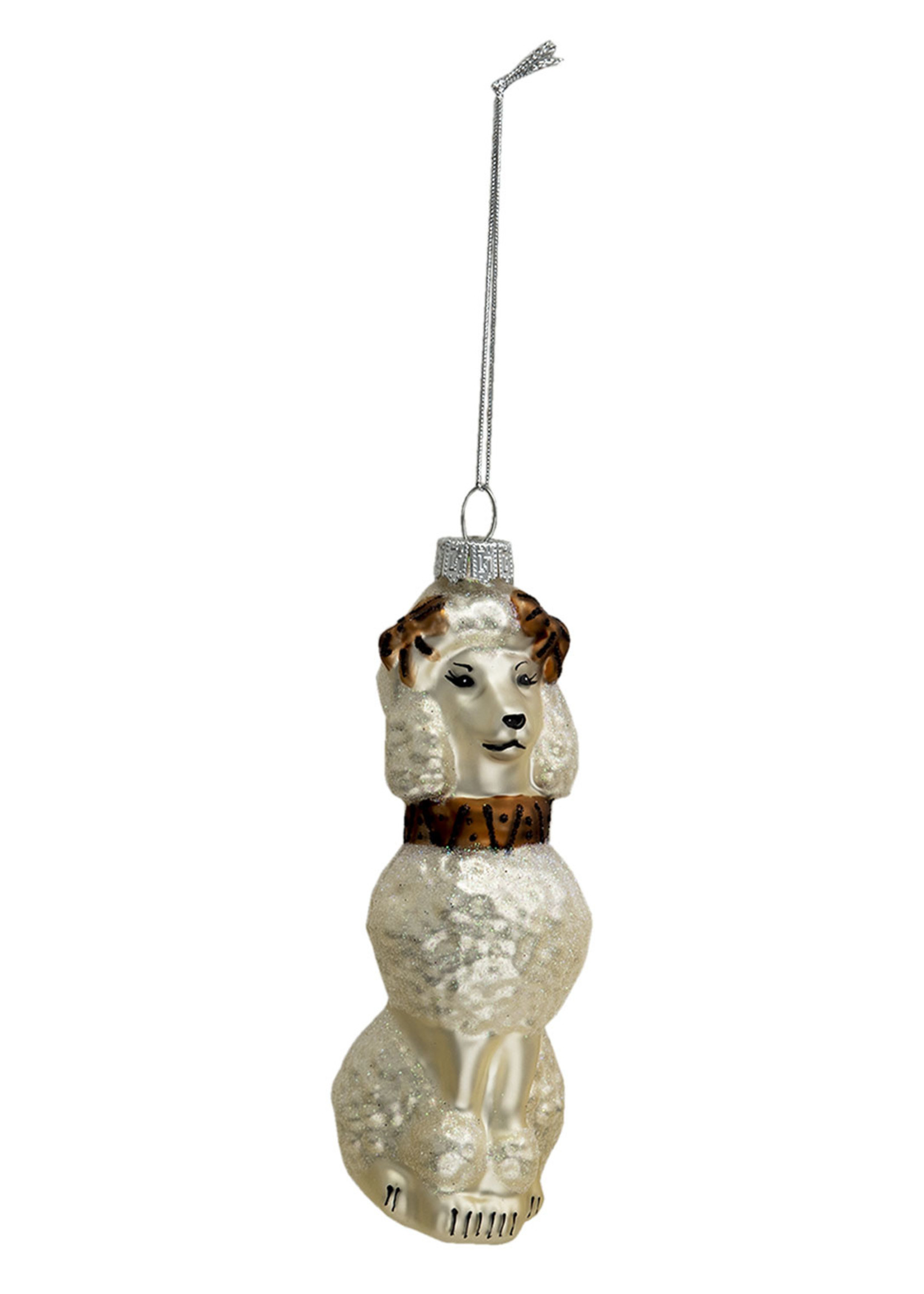 Clayre & Eef Kerstbal hond 5*5*14 cm 6GL3362