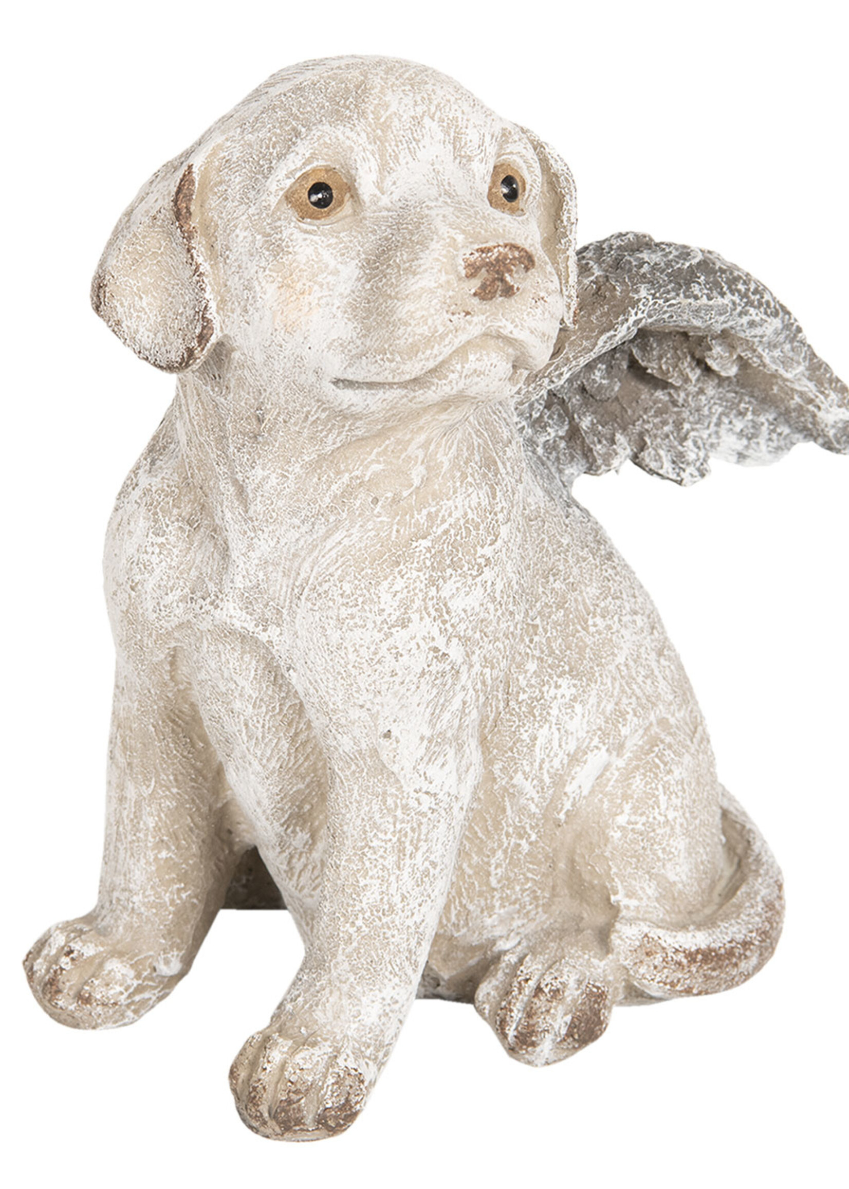 Clayre & Eef Décoration chien avec des ailes 16*13*20 cm 6PR2659