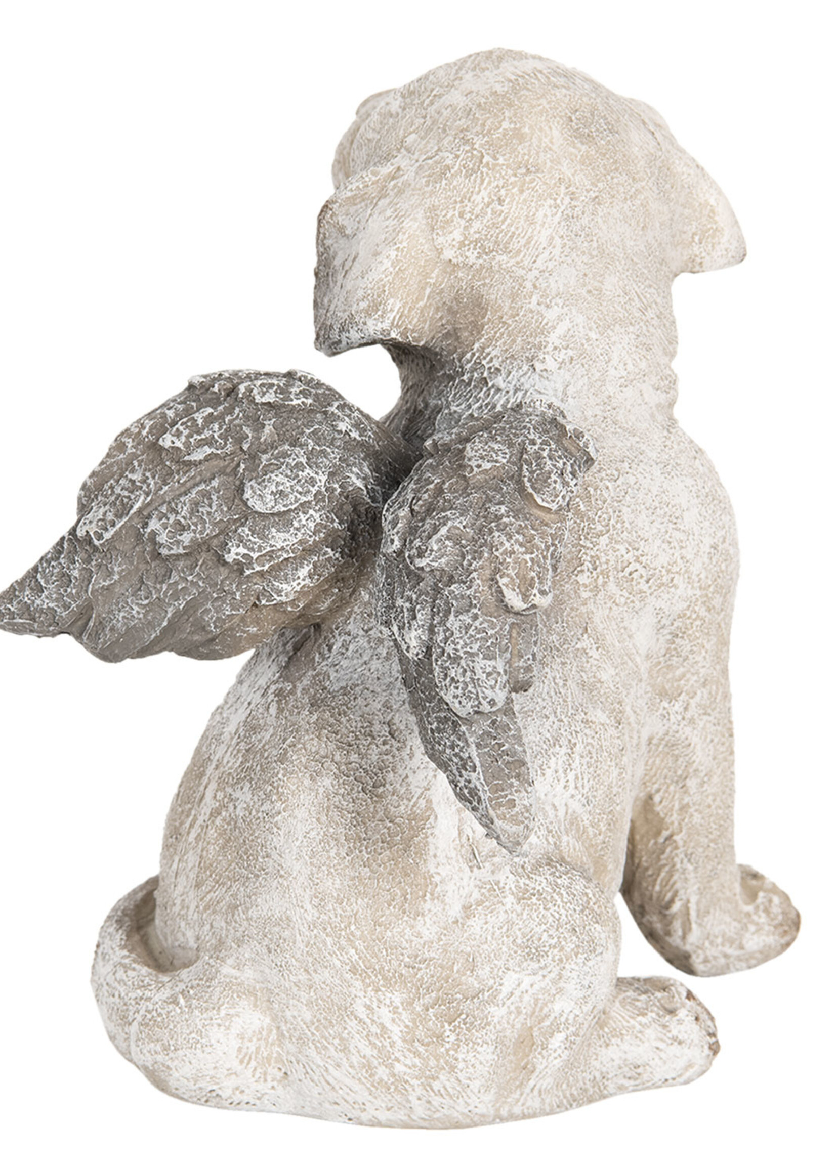 Clayre & Eef Decoratie hond met vleugels 16*13*20 cm 6PR2659