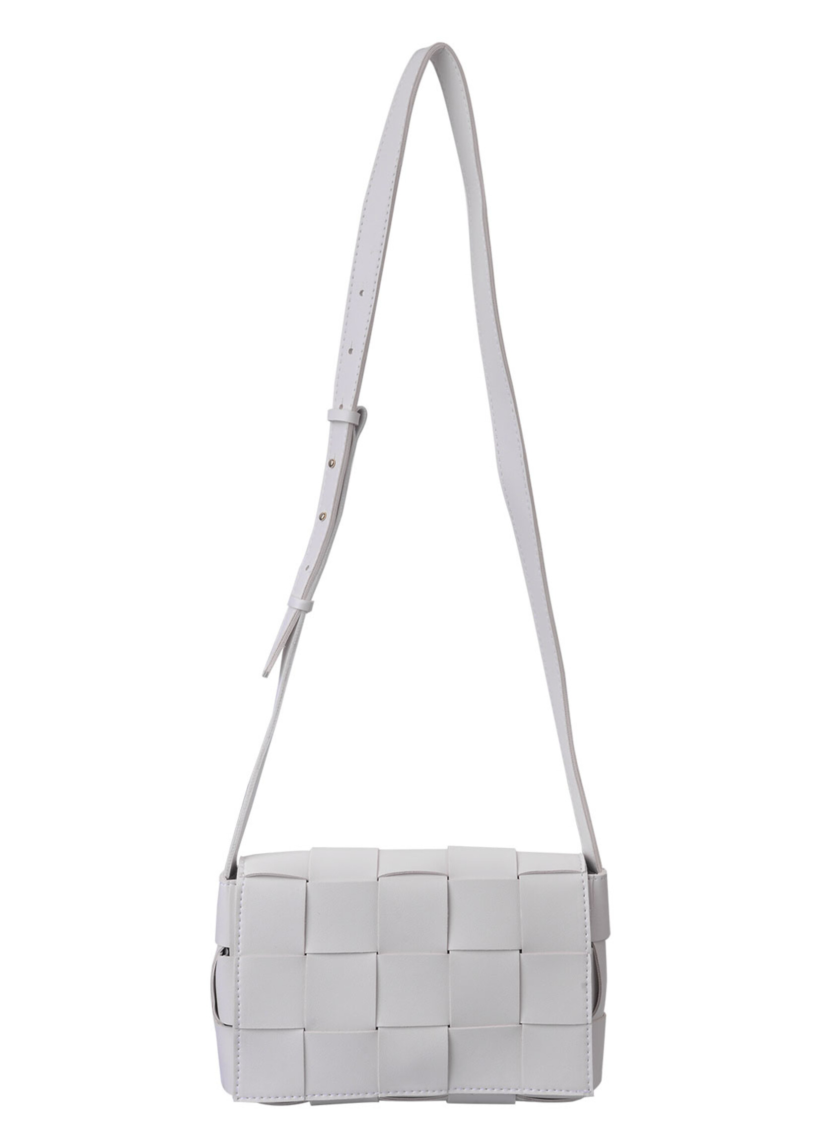 Clayre & Eef Tas 23*6*16 cm wit JZBG0250W